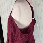 Torrid NEW Babydoll Lace Smocked Cold Shoulder Top Size 1X Wine Dark Romantic Photo 5