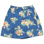 Liz Claiborne Villager Sport Vtg Skort Skirt Shorts Floral Denim Chambray 4 6 Photo 0