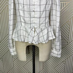 superdown  Marrie Flannel Puff Sleeve‎ Top White & Pink Size US Large Photo 5