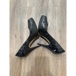 Giuseppe Zanotti  Design Shoes‎ Womens Sz 37.5 Black Leather Snake Peep Toe Heel Photo 1