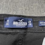 Hollister High Rise Super Skinny Jeans Black Distressed Ripped Size 7S 28x28 Photo 5