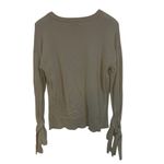 Madewell  small cream long sleeve ties at sleeve crew neck cotton blend Photo 2
