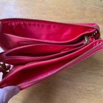 Leather Wallet Coral Pink Clutch Zip Small Spacious Card Holder Photo 5