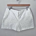 LILA ROSE | White Lace Tailored Shorts 4.5" Inseam Dressy Preppy| Size 8 White Photo 0