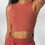 Vitality Women’s‎ L The Allora Tank Sunstone Rust Fitted Athletic Crop New Orange Size L Photo 0