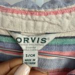 Orvis ‎ Classic Collection Women's Striped Linen Blend Button-Down Top Photo 3