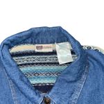 Faded Glory Vintage Y2K Half Denim Half Knit Fair Isle Jacket Blue Women’s 26W 28W 3X 4X Photo 4