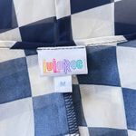 LuLaRoe Womens Lindsay Blue Cream Checkered Lightweight Sheer Kimono - Size M Photo 6