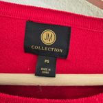 JM Collection  Button-Sleeve Red holiday Crewneck Sweater size small petite Photo 2