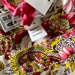 Old Navy Deadstock  Vintage 2005 y2k Silk Bandana Floral Paisley Skirt size 4 Photo 4