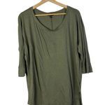 EXPRESS  Hunter Green Scoop Neck Half Sleeve Top M Photo 0