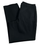 J.Crew Kallie Pant Black Flat Front Straight Leg Women's Size 12 Trousers Photo 3
