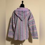 None EUC Purple and Pink Striped Baja Hoodie with Pocket size medium Photo 4