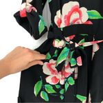 Yumi Kim  Liz Floral Silk Romper Black Pink Green M Photo 5