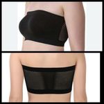 Black Bandeau Tube Bra Mesh Back NO SIZE Size undefined Photo 1
