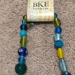 BKE NWT  Buckle Necklace Blue Bead Floral Photo 2