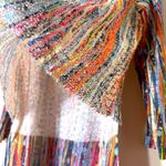 Splattered Paint Art to wear textured layered mesh Gauze made in Turkey size L Orange Size L Photo 9