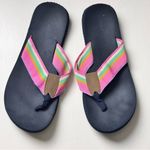 J.Crew Women's Colorful Striped Flip Flops Sz 7 Photo 2