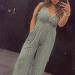 Boutique western cactus jumpsuit romper Green Size L Photo 0