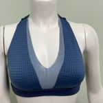 Aerie  V Neck Sports Bra Blue Mesh Padded Photo 0