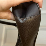 Etienne Aigner Small Vintage Dark Brown Women's Bag with Pebbled Leather Trim Photo 7