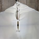 ZARA Scarf Collar Long Sleeve Blouse in a Cream Color The Cuffs have 3 Button Photo 15