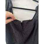 Free People  Intimately Black Lola Tie Strap Square Neck Bodysuit Tank Top Size S Photo 3