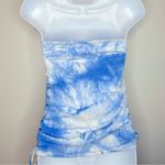 Princess Polly  Strapless Blue‎ & White Tie Dye Top Size 6 Photo 2