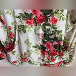 Vintage Havana Cream Rose Print Gauze Burnout Cowl Neck Hooded Pullover L Red Size L Photo 1
