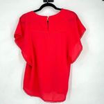 Anthropologie Meadow Rue Anele Crochet Flutter Dolman Sleeve Blouse Pink Small Photo 1