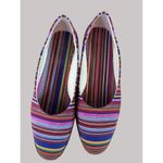 Beacon Women's Striped Multicolor Woven Step In Flats Sz 10N Purple Photo 2