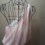 Cato Asymmetrical Pink and White Dress Photo 6