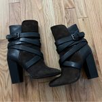 Pour La Victoire  Bionda Ebony Brown Kid Suede Leather Boots- size 7-1/2 Photo 3