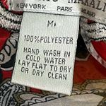 Alberto Makali Vintage Y2K Sheer Scarf Style Mixed Print Top M Red Size M Photo 3