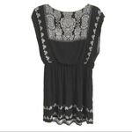 AUW BoHo sleeveless tassel mini dress L Black Size L Photo 2
