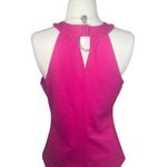 Halogen Hot Pink Knit Twist Front Halter Top Photo 2