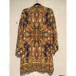 Free People Kimono Jacket XS Boho Paisley Longline Open Front Cardigan Festival Photo 1