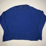 Eileen Fisher Cobalt Blue Knit Sweater Women’s Small Italian Yarn Pullover FLAW Photo 1