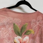 Rose Pink Floral Butterfly Fairy Top Beaded Silky Garden Summer Alfred Dunner XL Photo 6