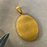 Boutique Gold Stainless Steel Orthodox Theotokos Hodegetria Virgin Mary and Child Pendant Photo 1