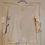 st. john's bay White V-neck Shirt, Size PL Photo 5