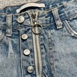 ZARA Womens Cutoff Denim Cheeky Summer Edgy Shorts Size 26 Photo 2