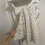 Kensie  White and Brown Animal Print Blouse Photo 3
