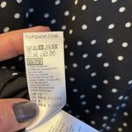 Topshop Size 10 Black White Polka Dot Knee Length Dress Sheer Ruffles Photo 12