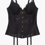 NEW Savage X Fenty 1X Black Caviar Floral Lace Corset Bustier NWT Photo 0