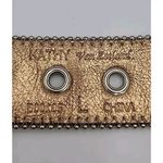 Kathy Van Zeeland  Rhinestone Studded Brown Belt Size Large Sparkle READ Photo 2