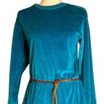 Liz Claiborne Velour Dress Rodeo Western Cowgirl Equestrian Vintage Size 12 Green Photo 1