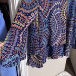 Liberty Love  Colorful blouse high low hem womens 1X oversized flowy Photo 2