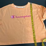 Champion NWT Logo Orange Spellout Cropped Tee Photo 6