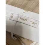 Mango  MNG Women's Beige Striped Pleated High Rise Wide Leg Trouser Dress Pants 6 Photo 2